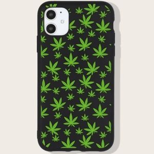 Iphone 13 Green and black pot leaf phone case